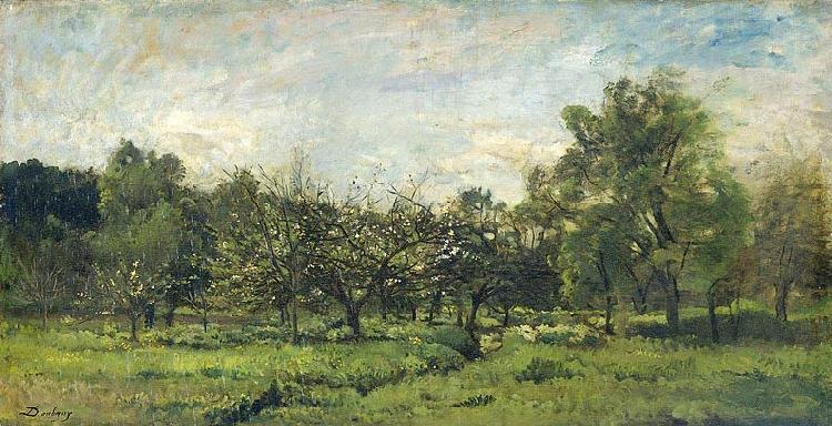 Charles-Francois Daubigny Orchard Norge oil painting art